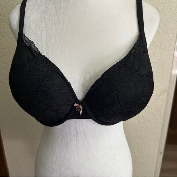 Victoria's Secret Body by Victoria Perfect Shape Push-Up Smooth Bra 36DD Black - Picture 5 of 11